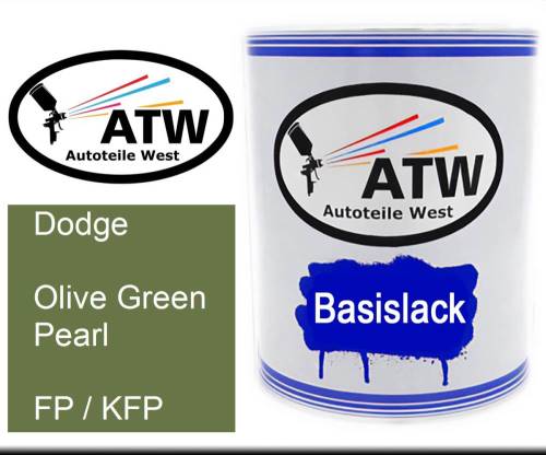 Dodge, Olive Green Pearl, FP / KFP: 1L Lackdose, von ATW Autoteile West.